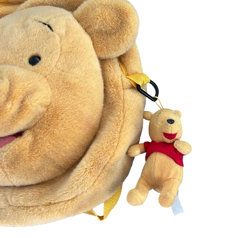 VTG Walt Disney World Winnie the Pooh 3D Plush Backpack w/Pooh Charm FLAWS READ - Picture 6 of 14